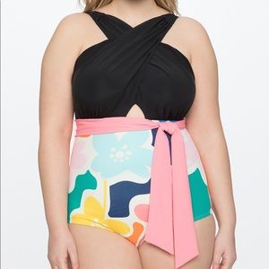 Wrap Halter One Piece Swimsuit